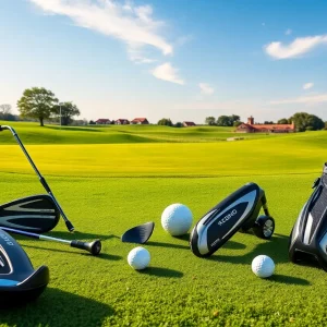 Display of innovative golf equipment designed for improved performance