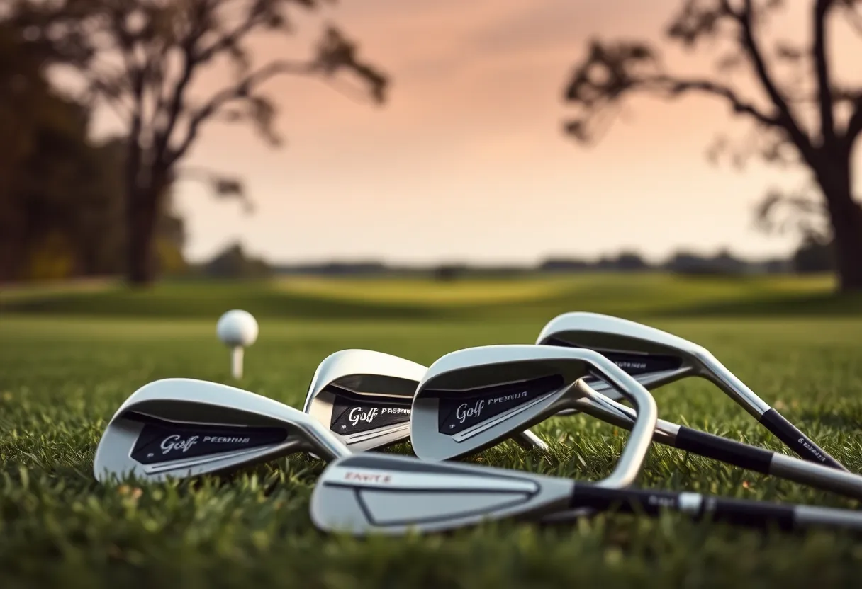 Premium golf wedges from PROTOCONCEPT GOLF displayed on a golf course