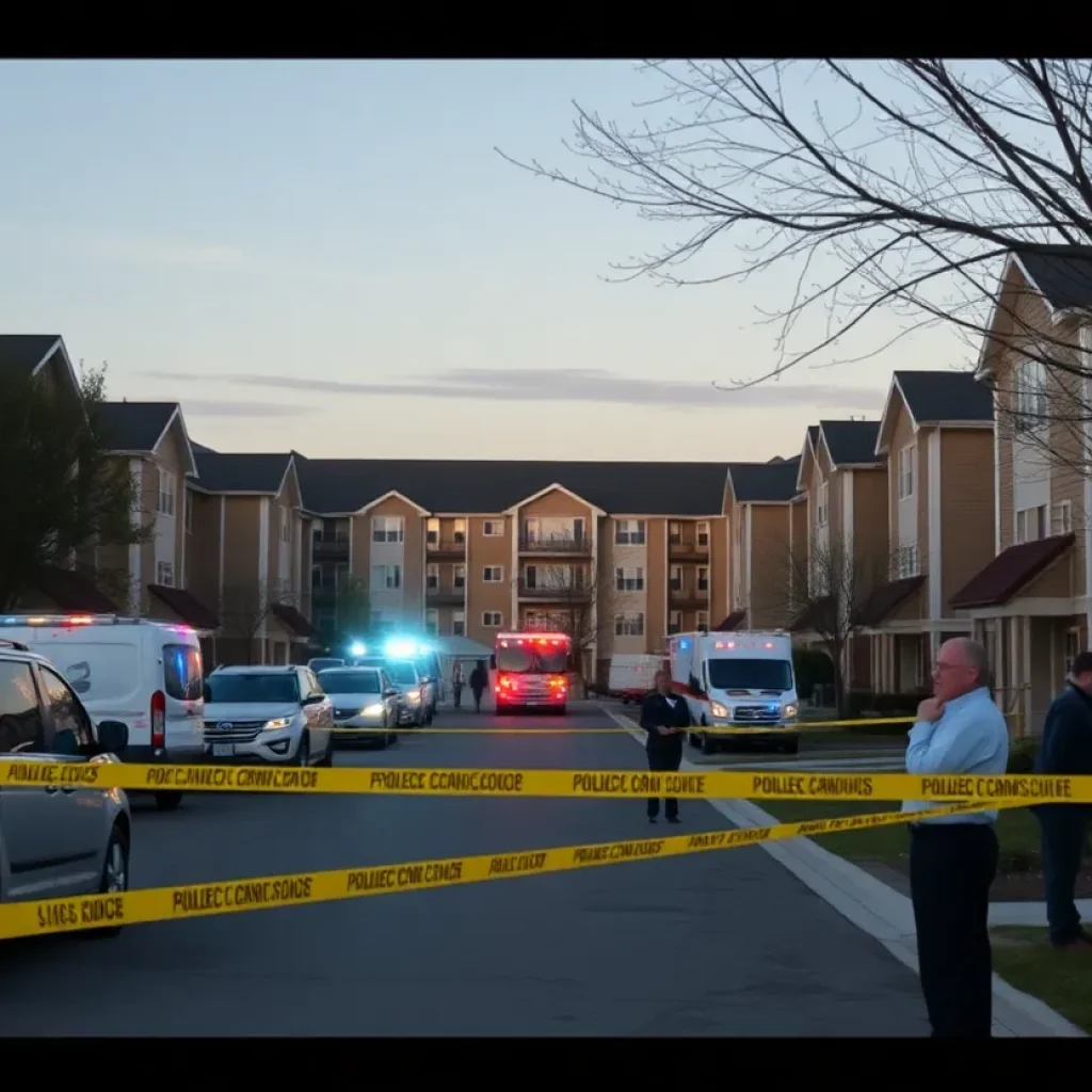 Police presence at a condominium complex in Rochester Hills following a shooting incident.