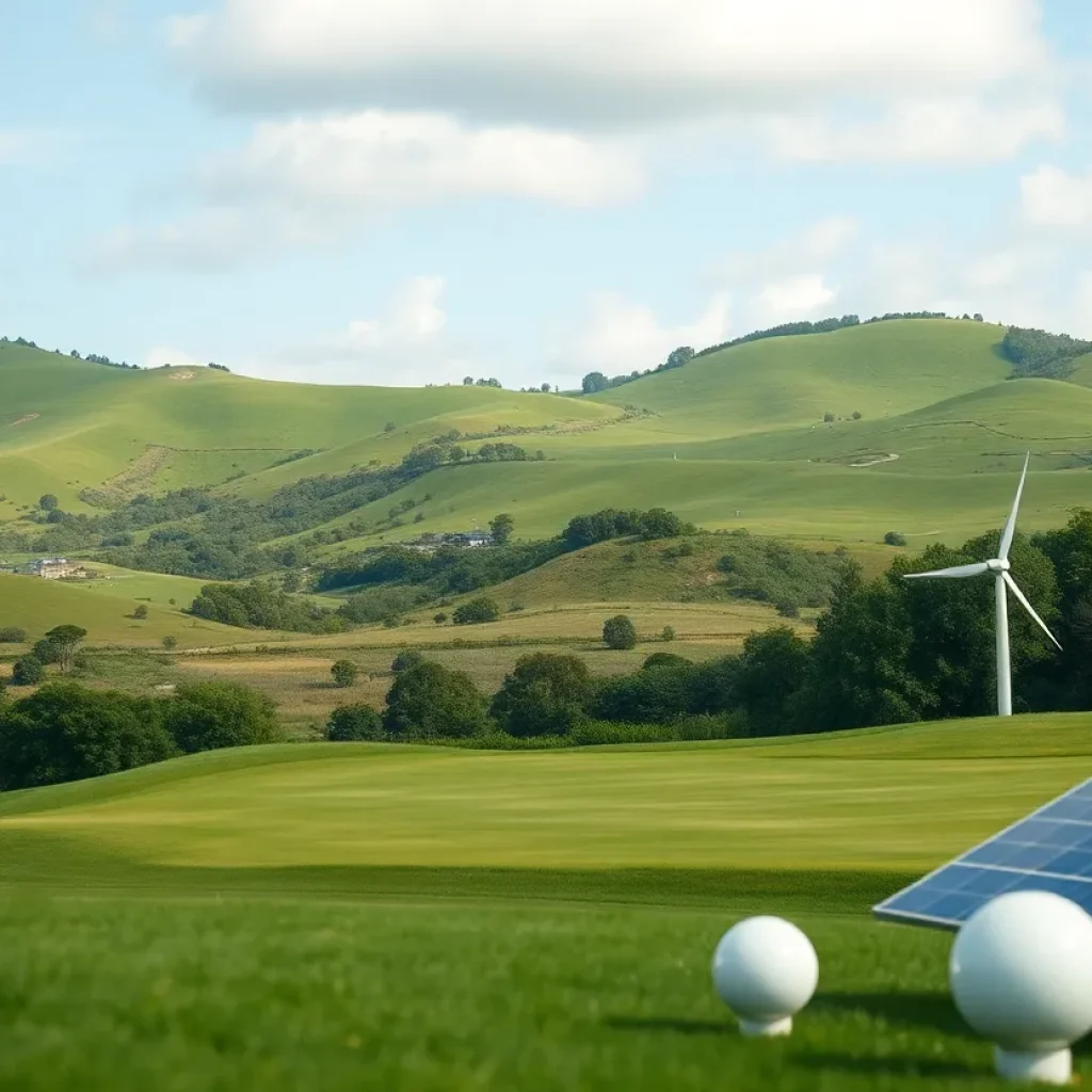 Renewable energy equipment at the Old Course golf course