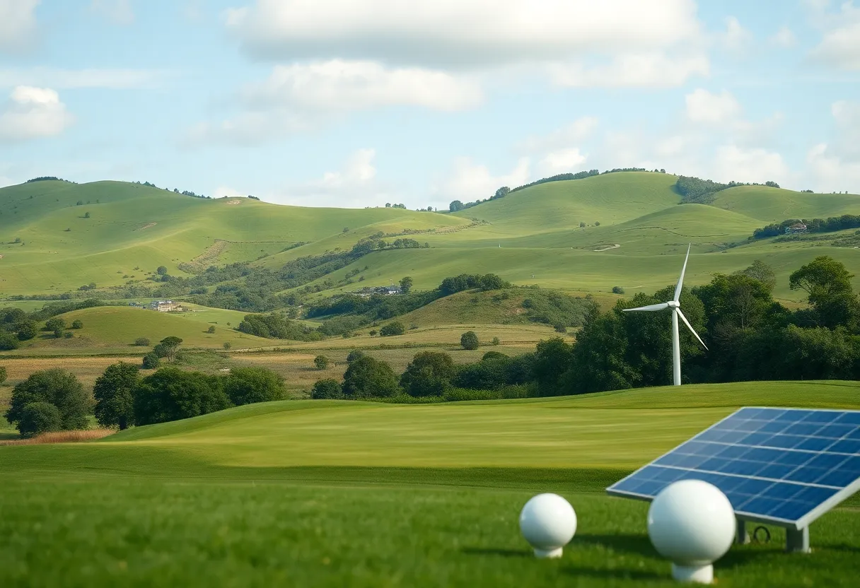 Renewable energy equipment at the Old Course golf course