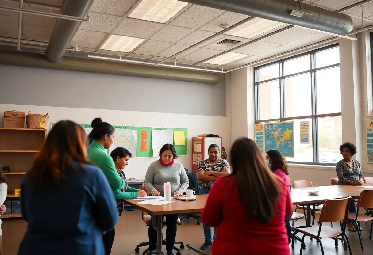 Volunteers at the Southwest Detroit Immigrant and Refugee Center
