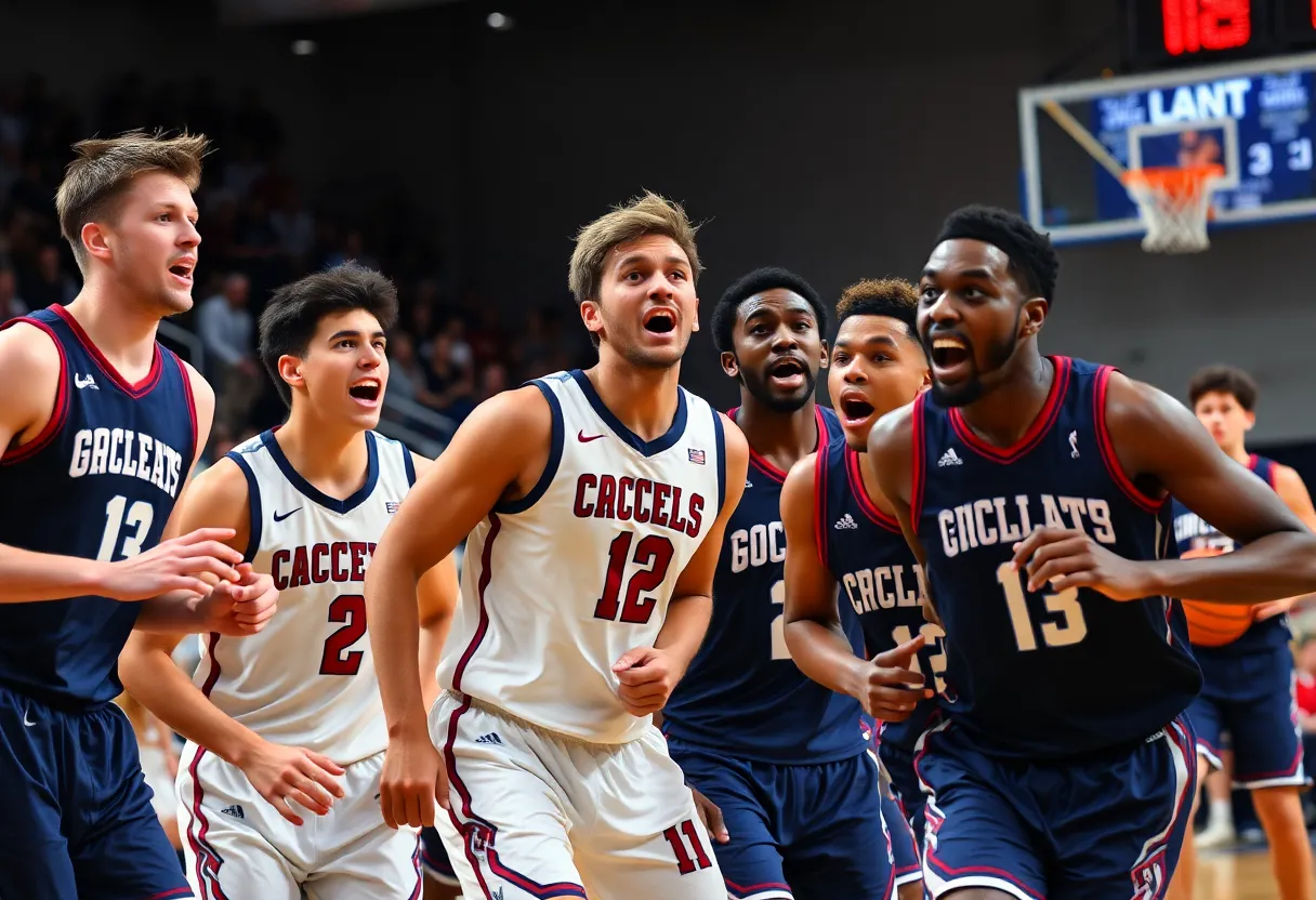 Texas Longhorns playing against UCLA Bruins in a tournament match.