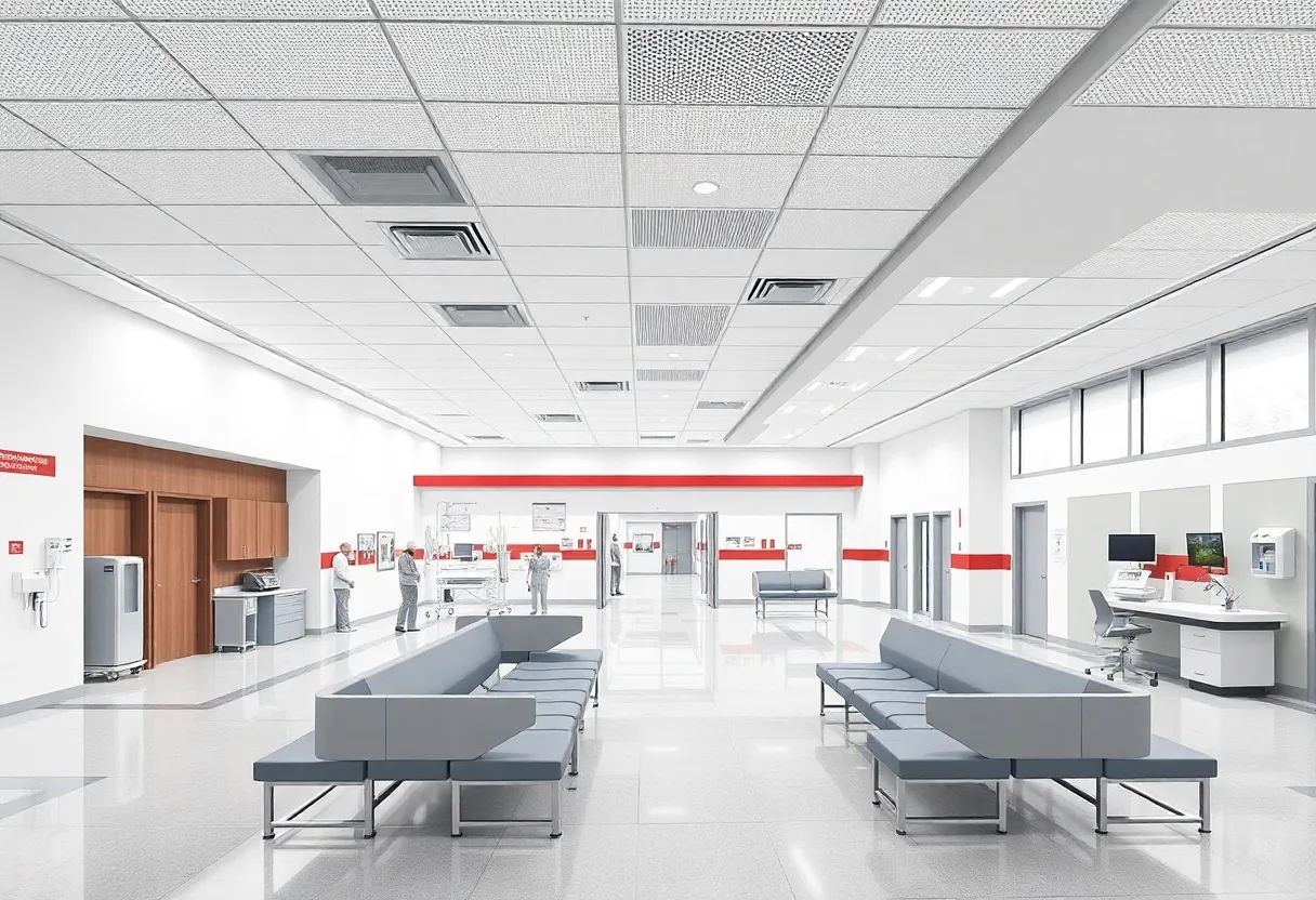 Rendering of renovated emergency department at Trinity Health Ann Arbor