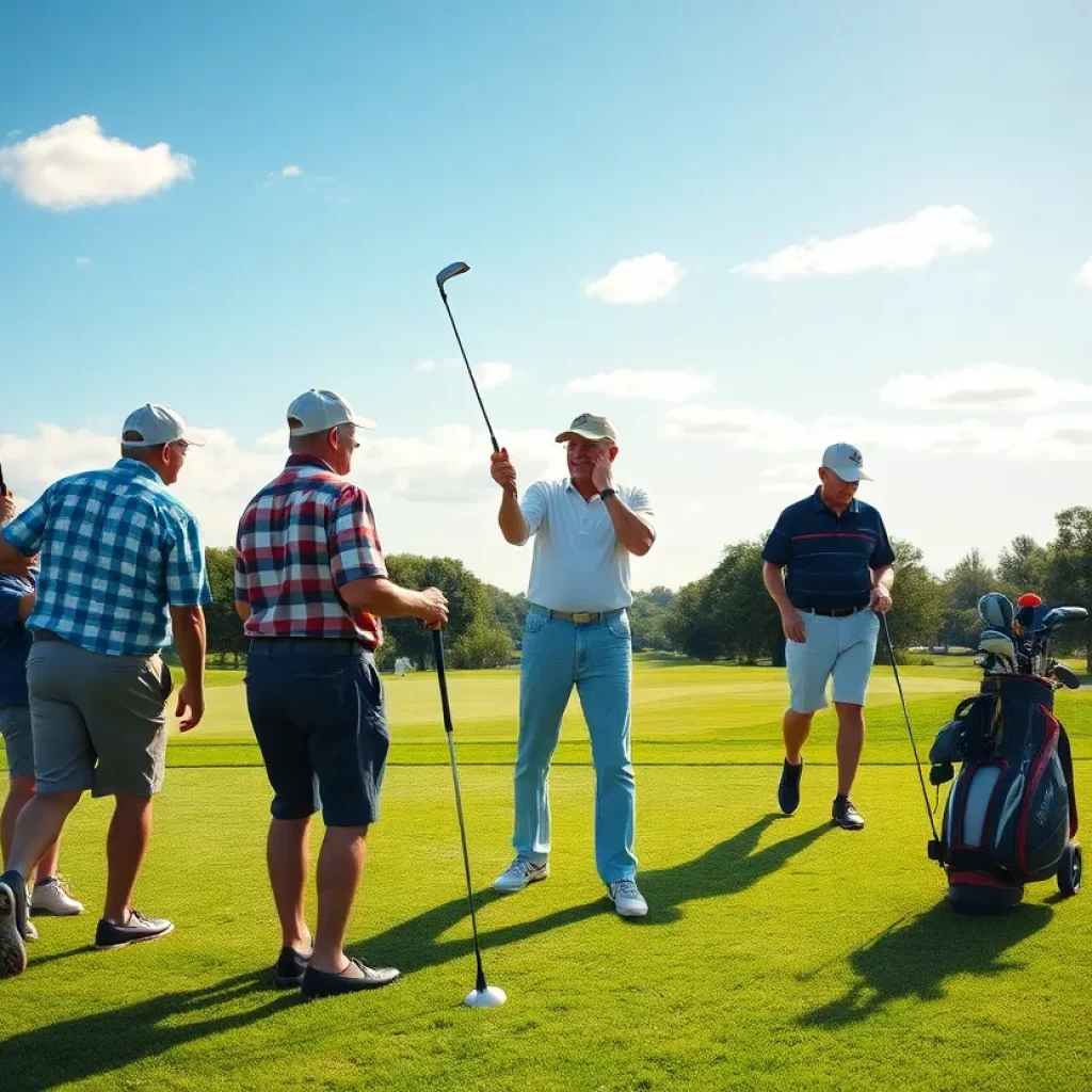Veterans enjoying a round of golf