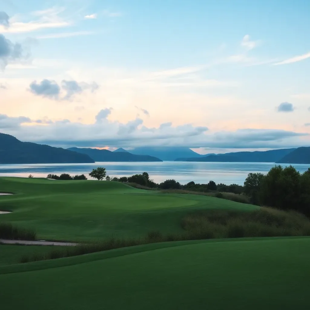 Beautiful landscape of Albany Golf Club featuring green fairways.