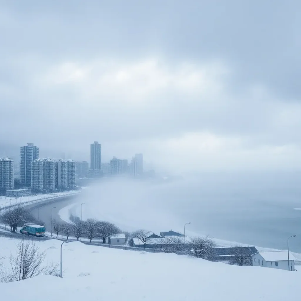Heavy snow and winds from the Arctic blast in the Great Lakes region