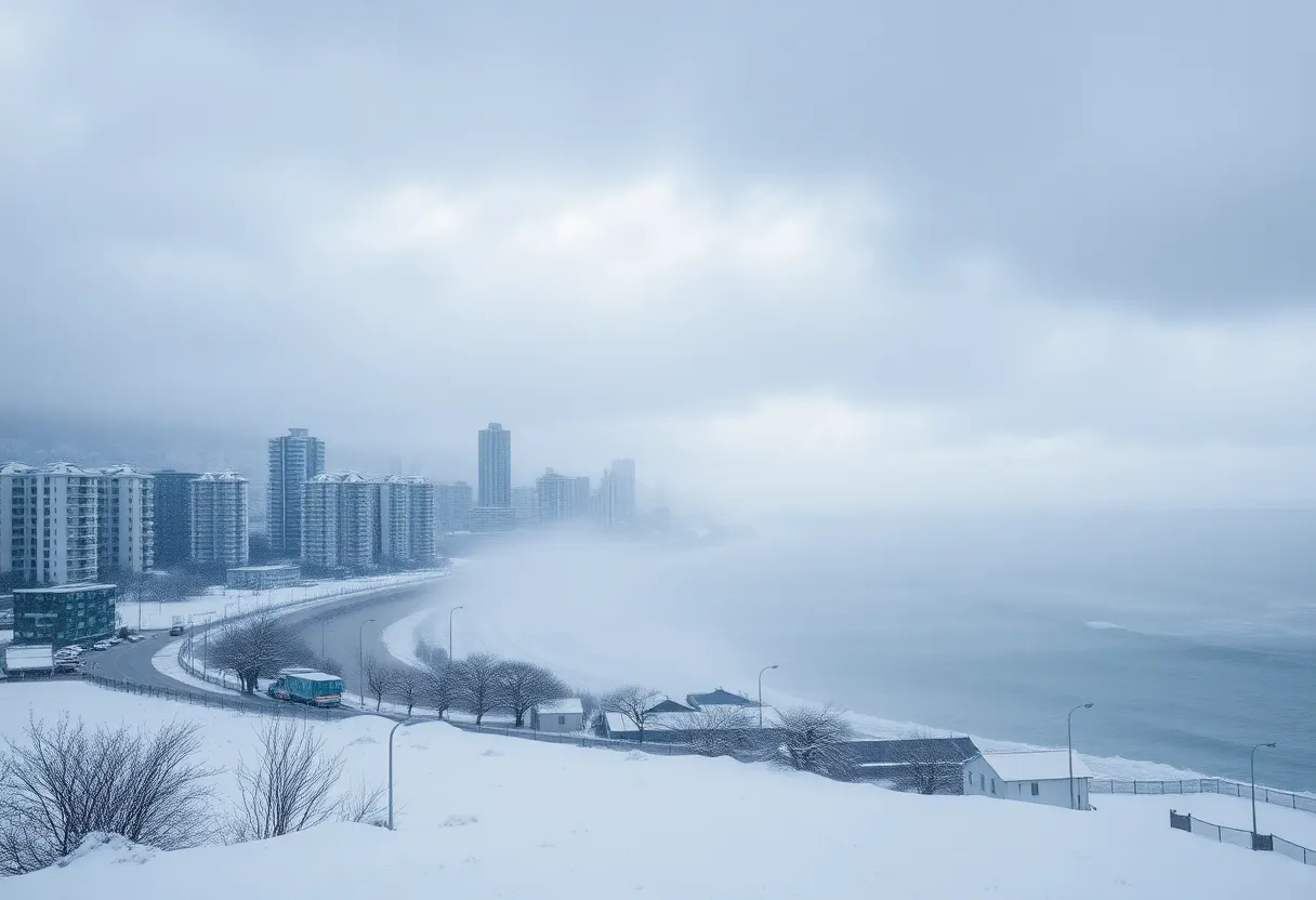 Heavy snow and winds from the Arctic blast in the Great Lakes region