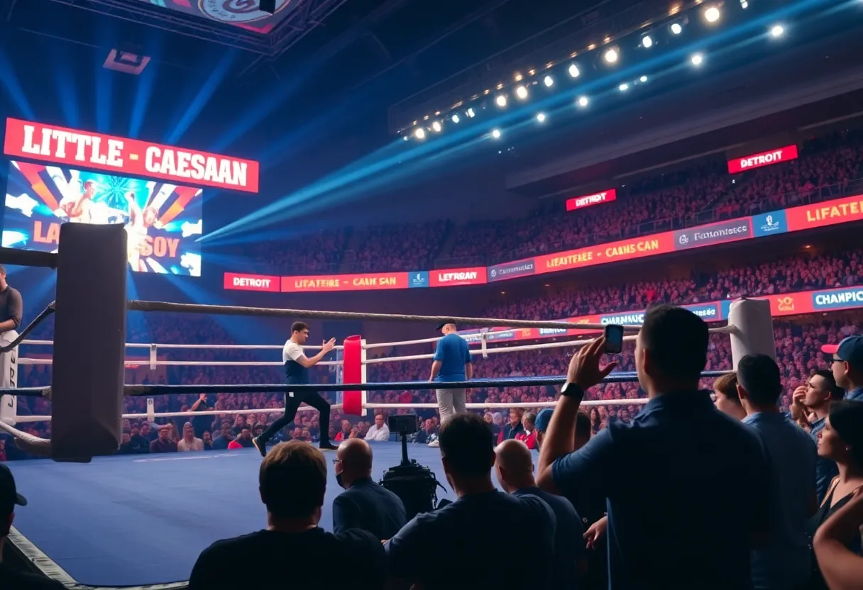 Boxing match at Little Caesars Arena featuring Claressa Shields