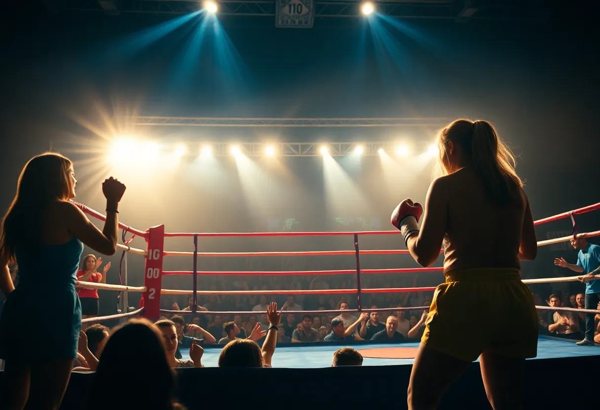 Claressa Shields and Franchón Crews-Dezurn boxing match promotional image