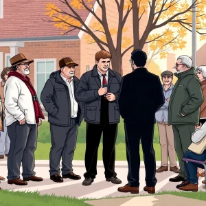 Residents discussing safety measures in Shelby Township