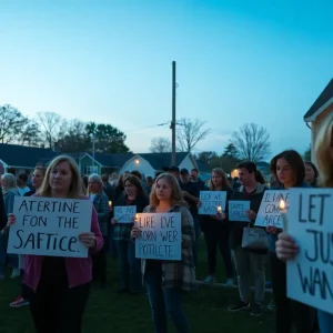 Residents of a Michigan town gathered for a vigil advocating for safety and justice