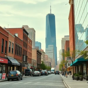 Cityscape of Detroit showcasing economic growth and small businesses.