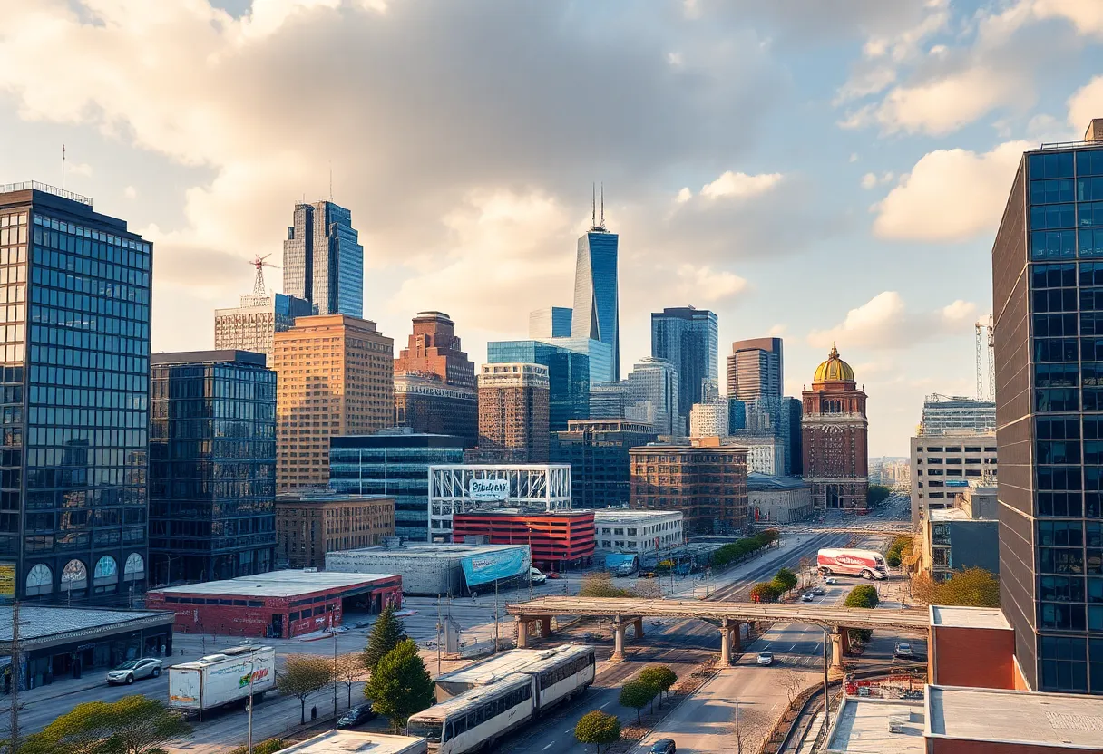 Cityscape of Detroit symbolizing economic growth and resilience