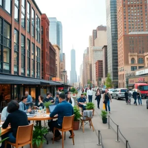 A vibrant Detroit cityscape reflecting business growth and entrepreneurship