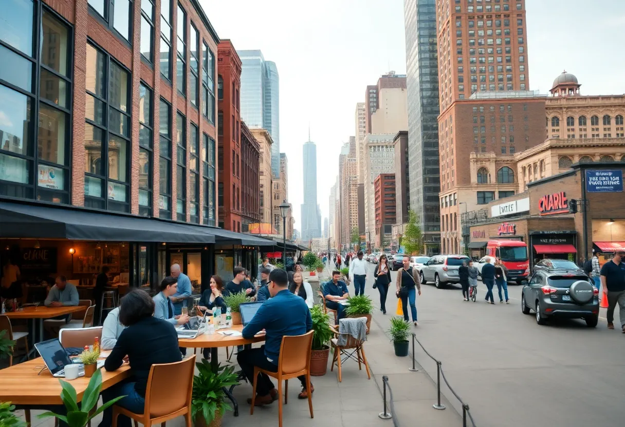 A vibrant Detroit cityscape reflecting business growth and entrepreneurship