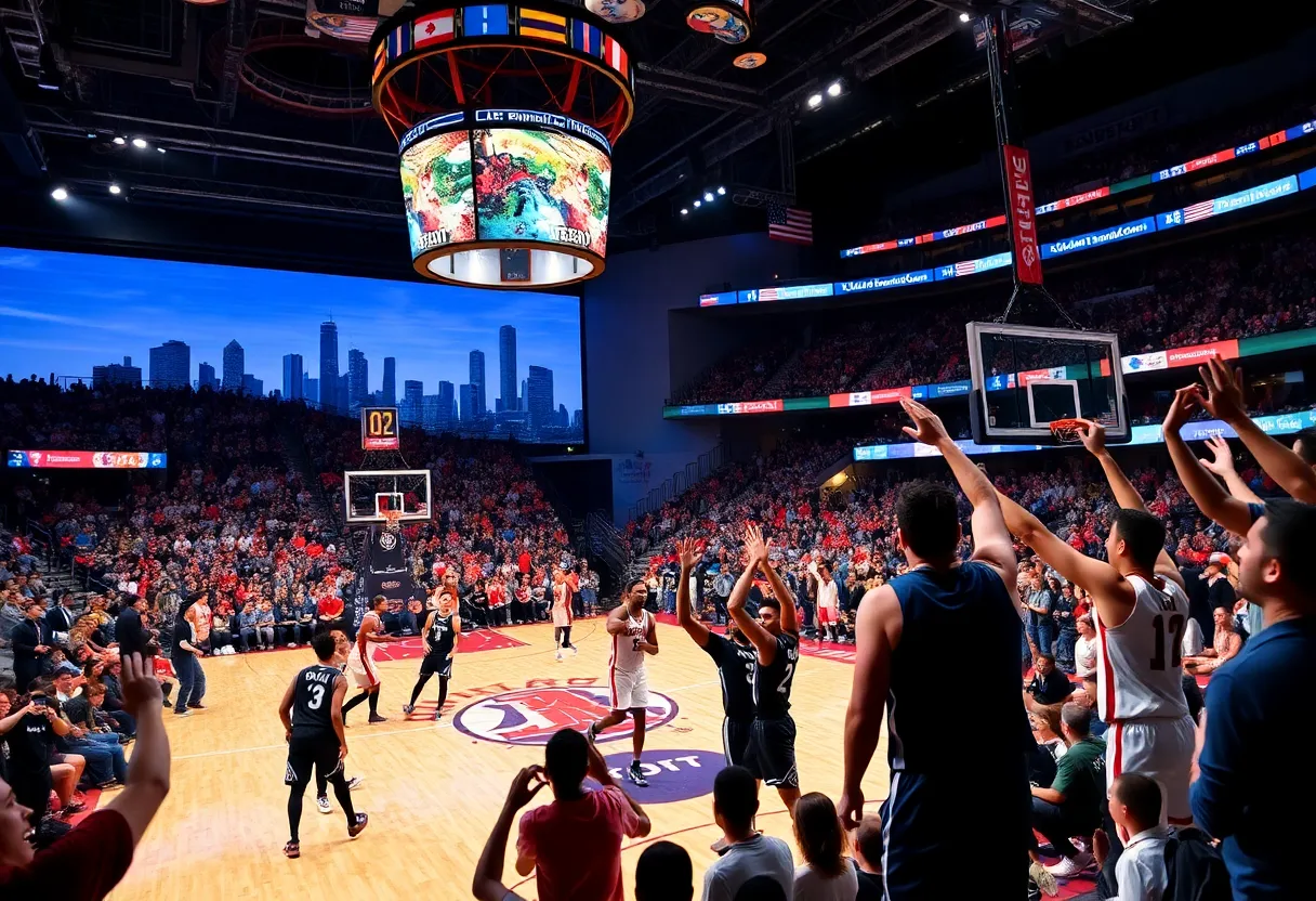 Detroit Pistons players celebrating a home victory.