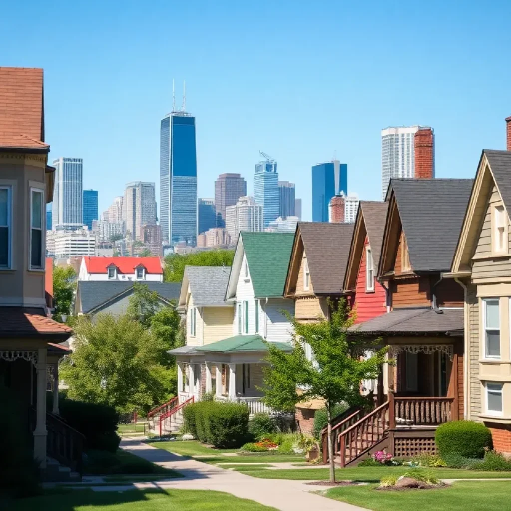 A beautiful residential area in Detroit showcasing various homes.