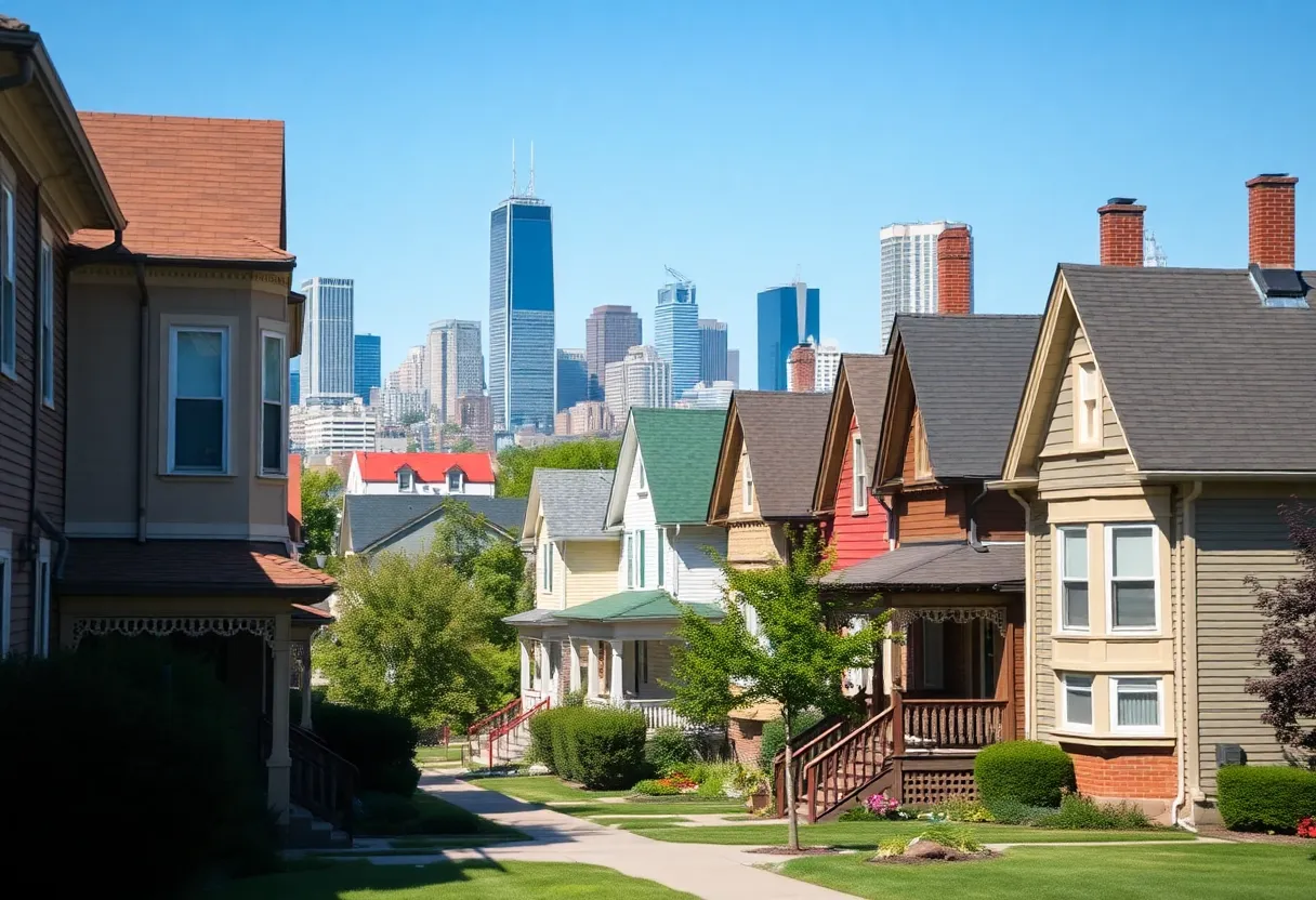 A beautiful residential area in Detroit showcasing various homes.