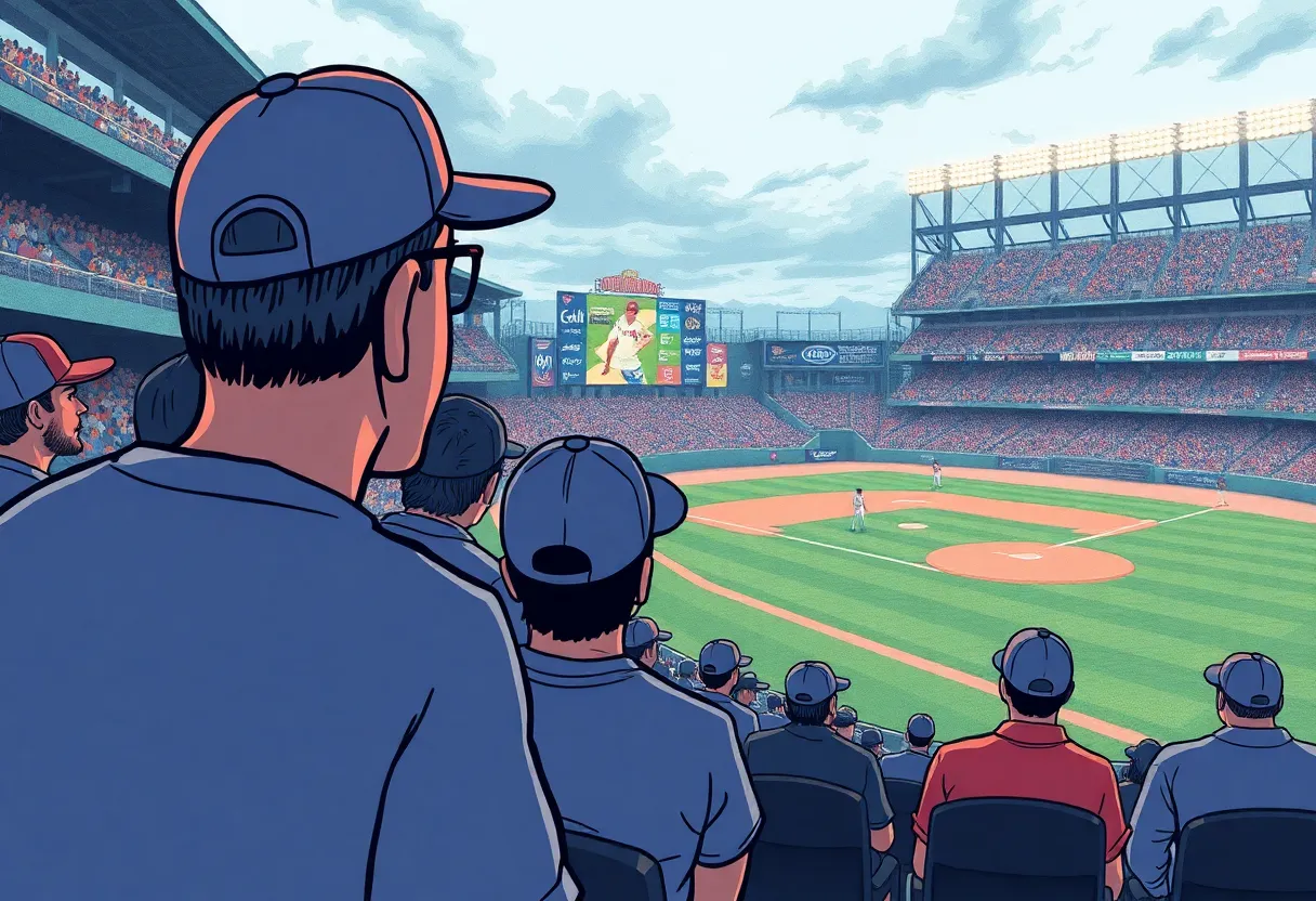 Detroit Tigers fans watching the game, showing concern