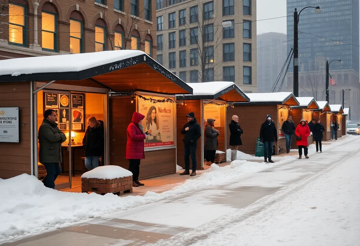 People seeking warmth at Detroit warming centers during extreme cold.