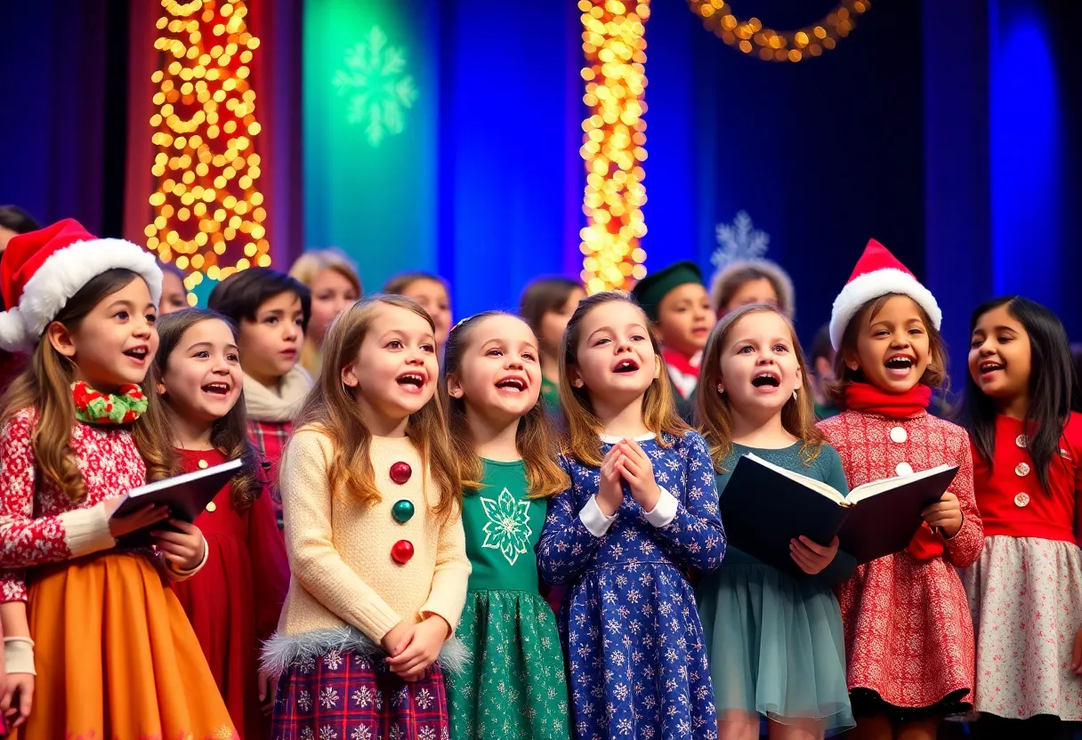 Detroit Youth Choir performing during the Soul Holidays concert.