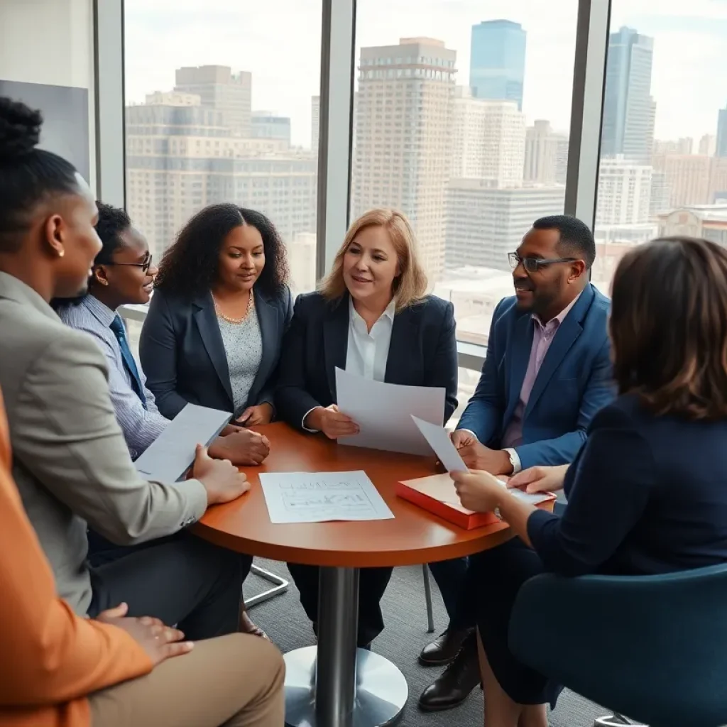 Representatives discussing economic strategies for Detroit.