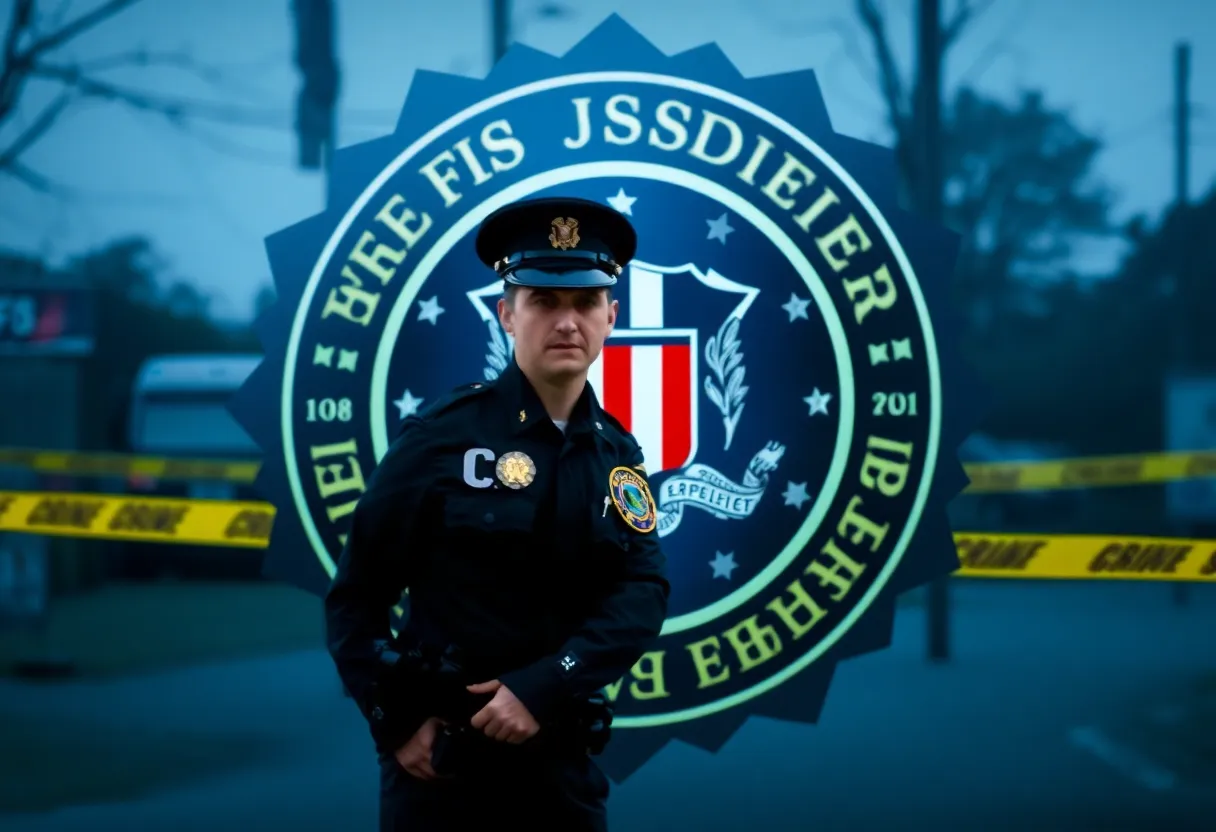FBI officer at a crime scene in Detroit