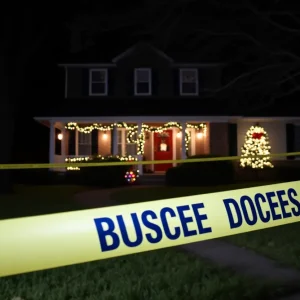 Crime scene at a Fowlerville home with police presence during Christmas.