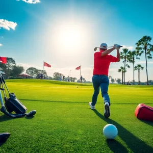 Gary Woodland testing Cobra Golf equipment at PNC Championship