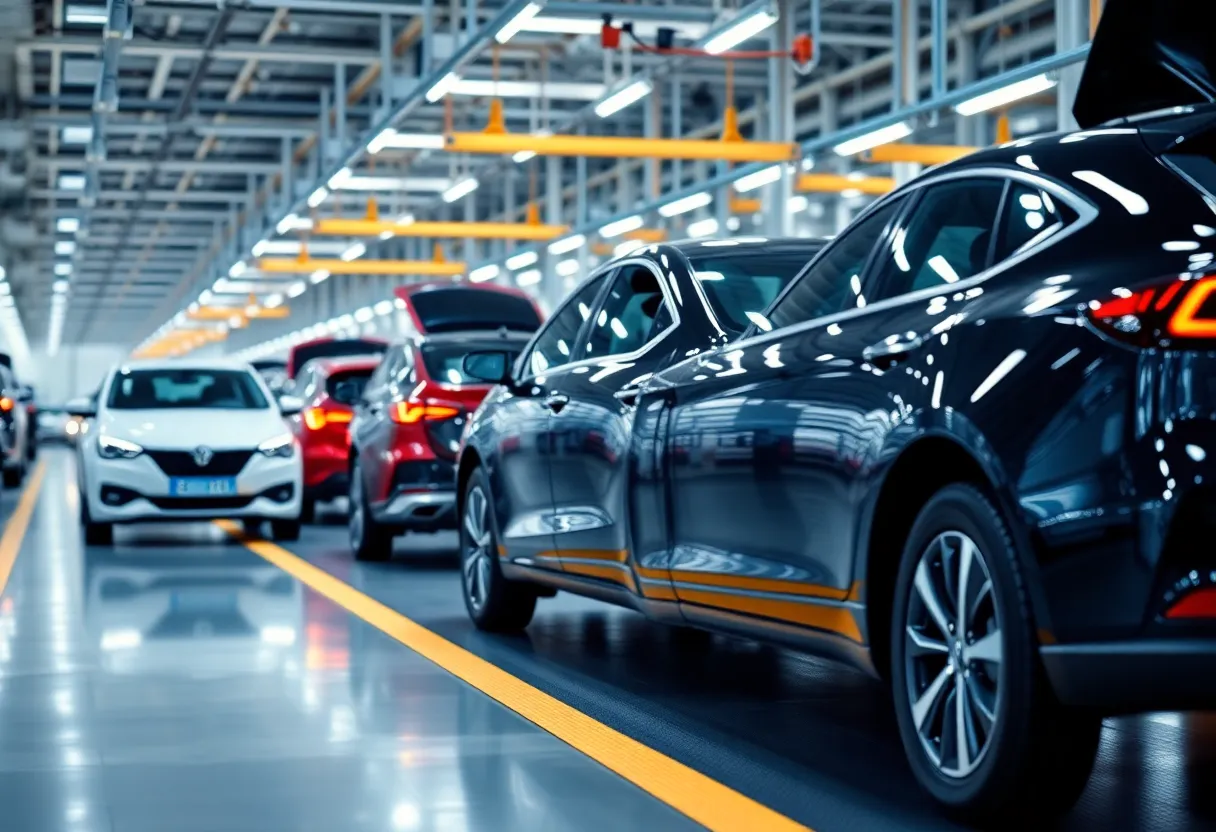 Modern automotive factory of General Motors