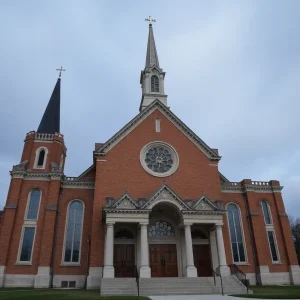 Grand Rapids church representing the investigation into priest misconduct