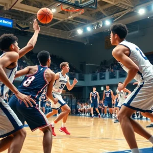 Kentucky Wildcats battling St. John's Red Storm during CBS Sports Classic.