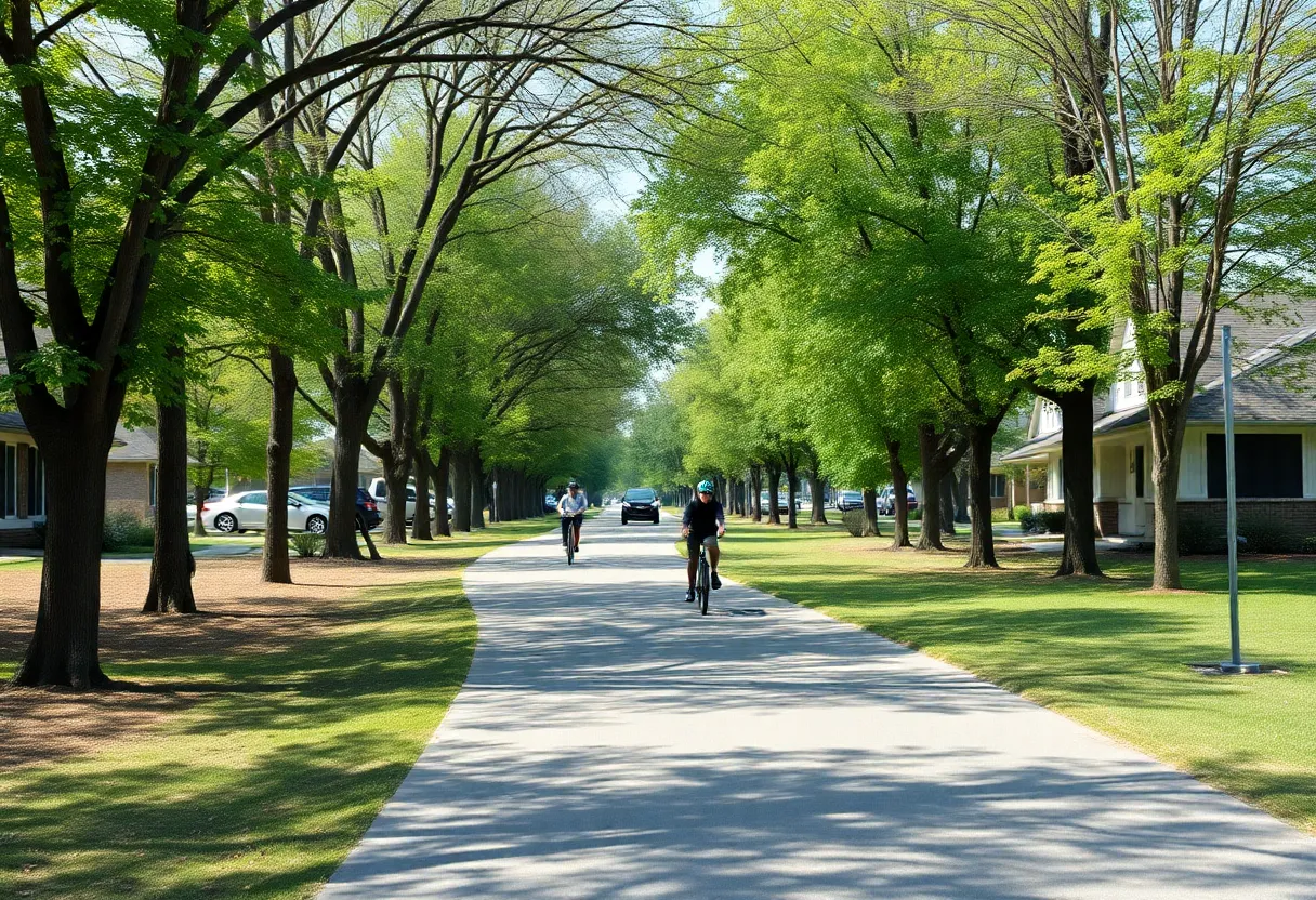 Scenic view of the Wadhams-to-Avoca bike path in Kimball Township