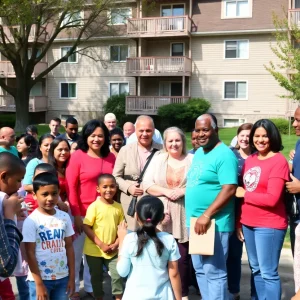 A community event illustrating support and generosity.