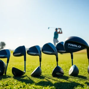 Display of lightweight golf drivers suitable for senior golfers.
