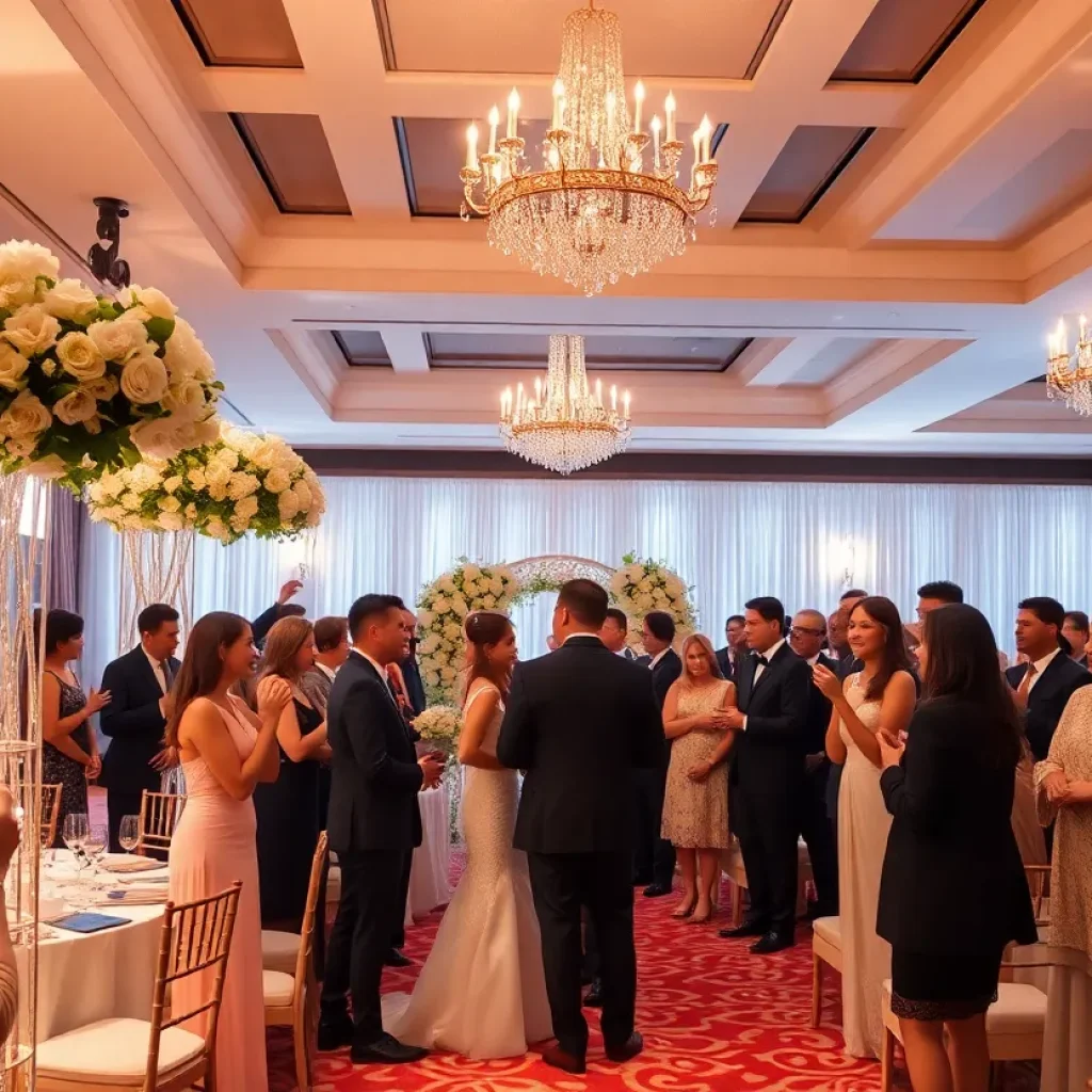 Wedding ceremony of Mary Sheffield and Rickey Jackson Jr.