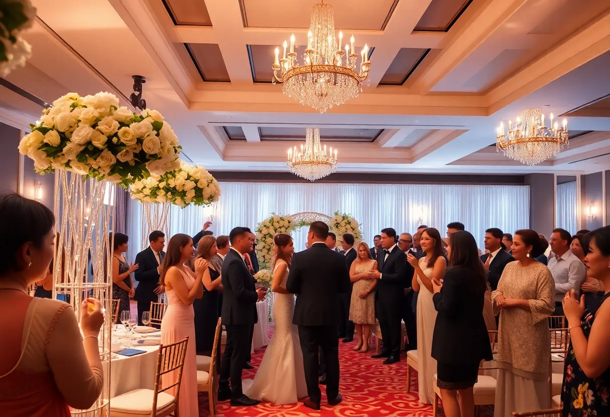 Wedding ceremony of Mary Sheffield and Rickey Jackson Jr.