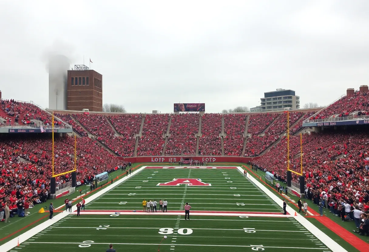 Fans at a Michigan State football game showing support amidst coaching changes.