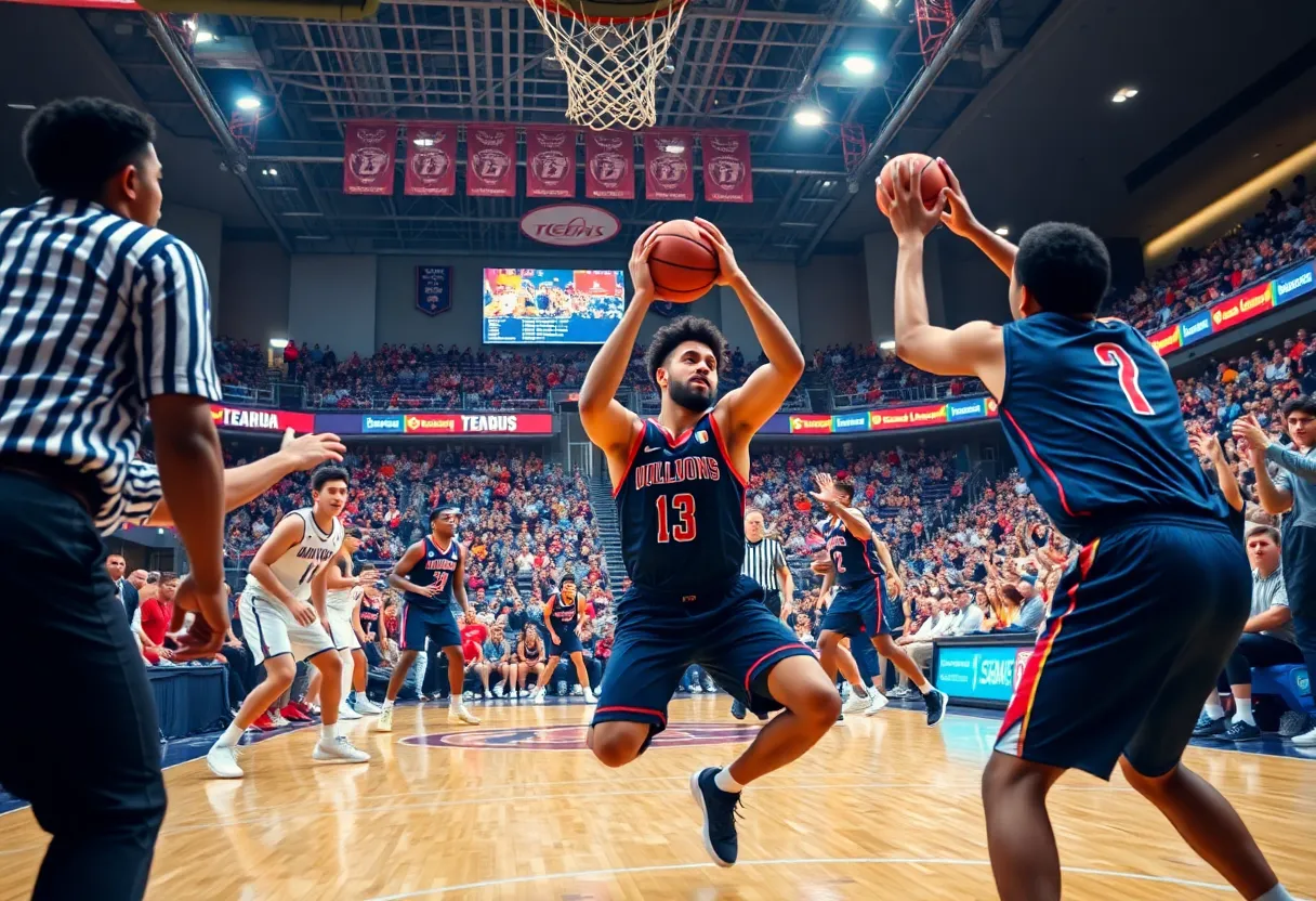 Michigan State Spartans competing against the Oakland Golden Grizzlies at Little Caesars Arena.