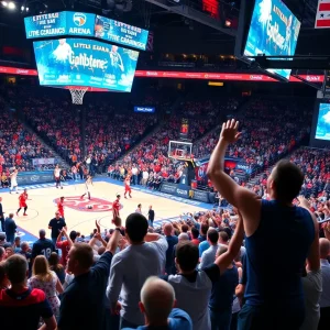 Michigan State Spartans and Oakland Golden Grizzlies basketball game at Little Caesars Arena