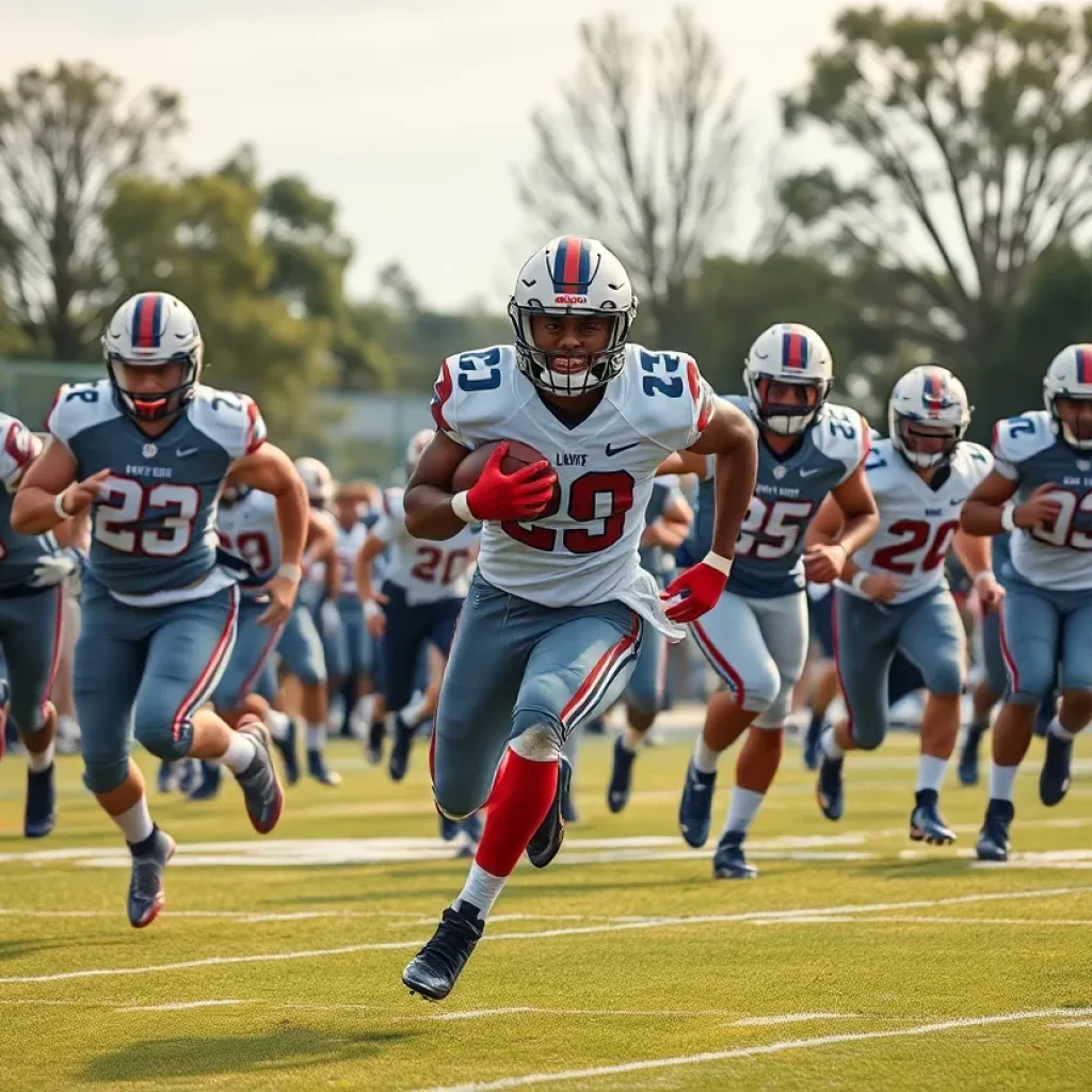 Running backs competing in an NFL game