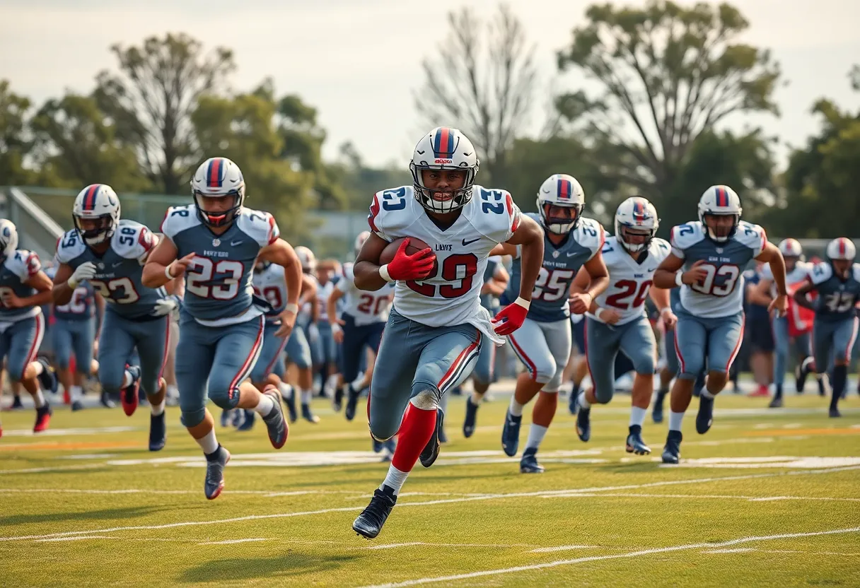 Running backs competing in an NFL game
