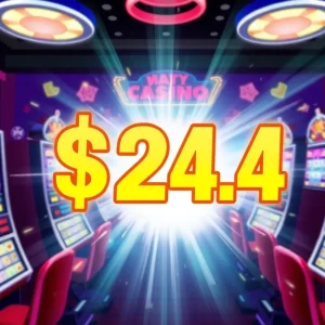 Visual representation of a jackpot at an online casino.