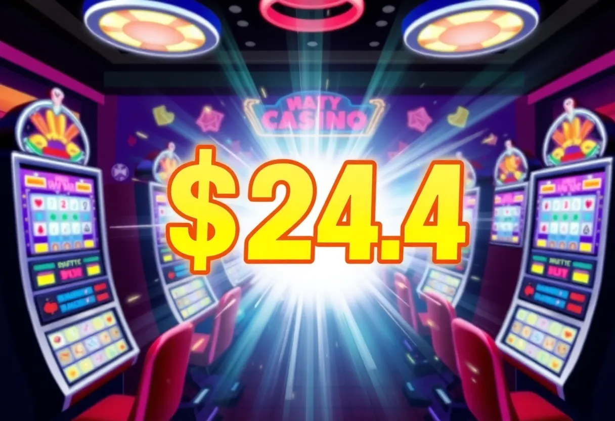 Visual representation of a jackpot at an online casino.