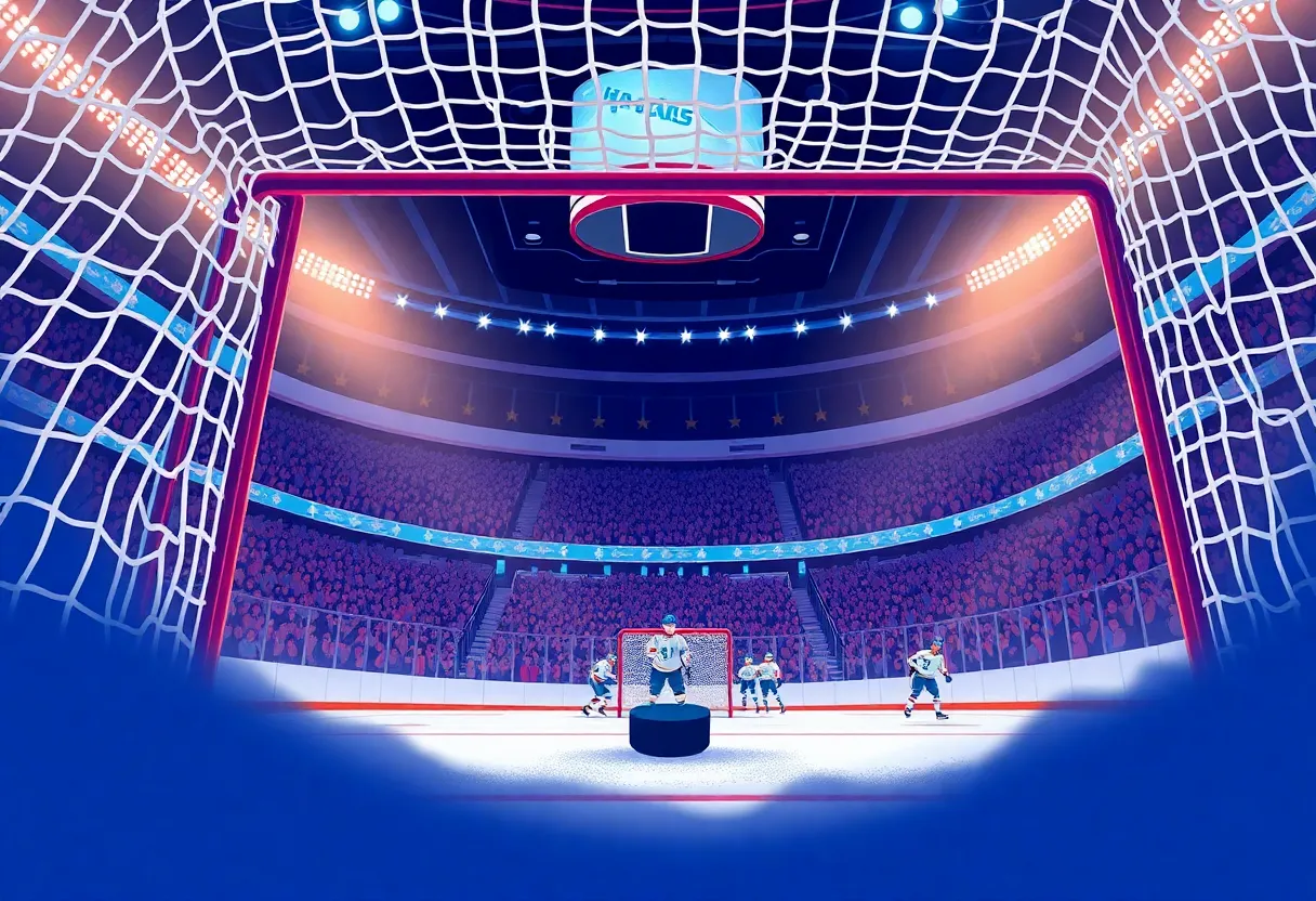 Action from the Detroit Red Wings vs. Seattle Kraken game