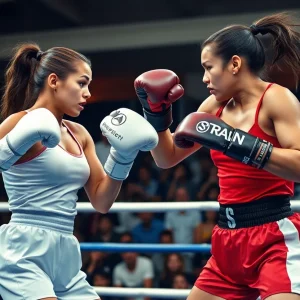 Claressa Shields and Franchon Crews-Dezurn boxing match