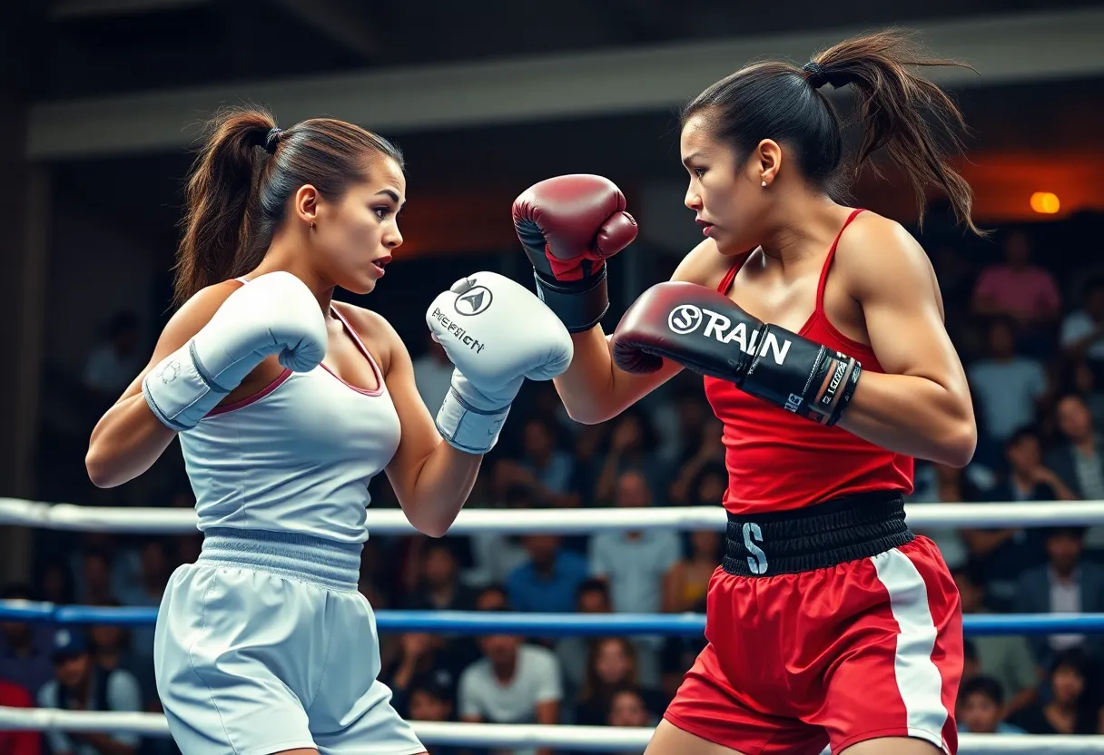 Claressa Shields and Franchon Crews-Dezurn boxing match