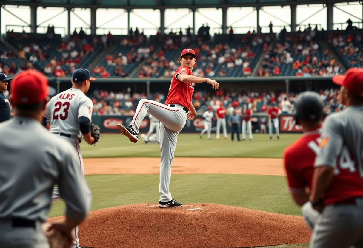 Pitcher Tarik Skubal on the mound during a game.