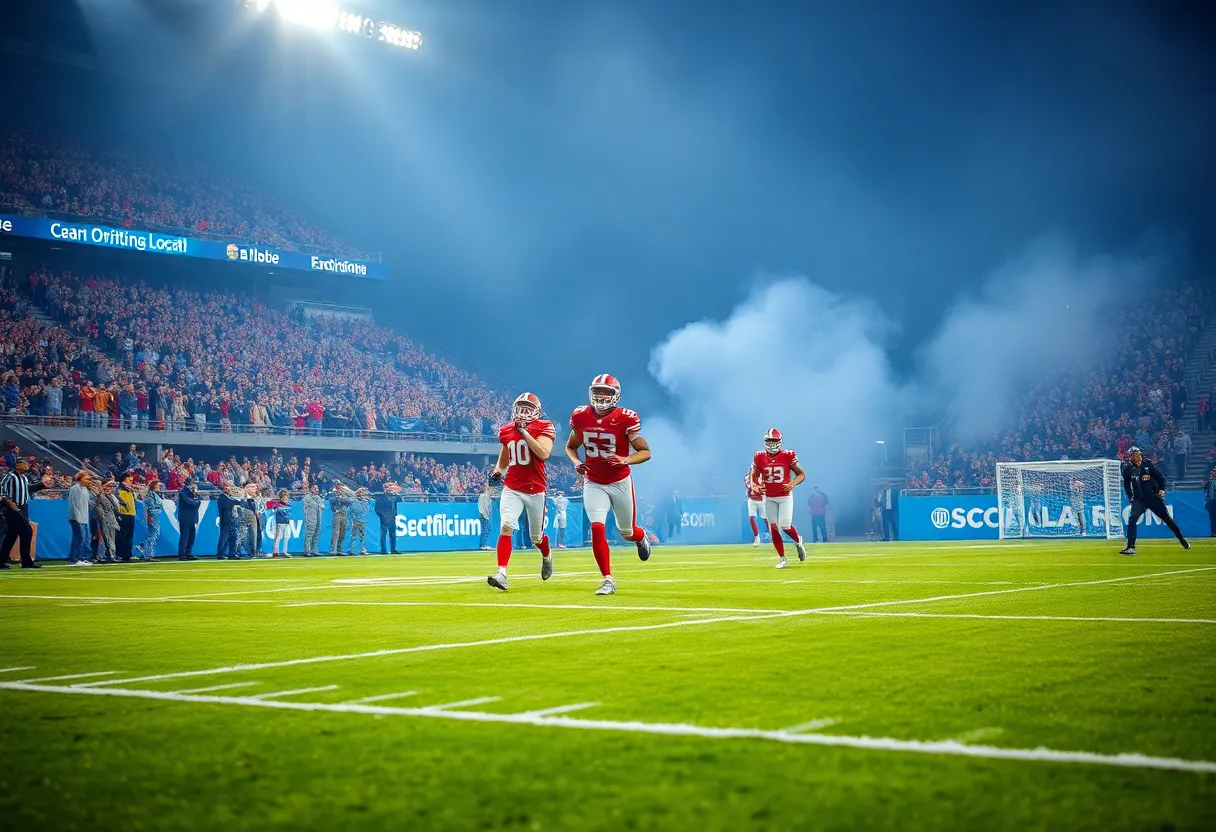 TCU Horned Frogs celebrating their overtime victory in the Alamo Bowl